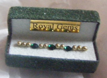 DOLLS HOUSE 1/12TH EMERALD BOXED BRACELET